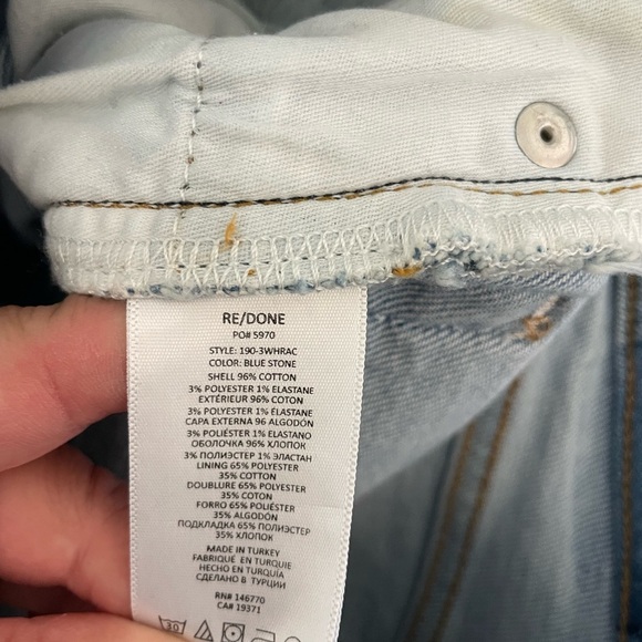 Re/Done 90’s High Rise Ankle Crop Denim - Picture 6 of 10